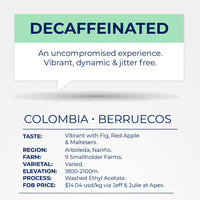 DECAFFEINATED COLOMBIA BERRUECOS